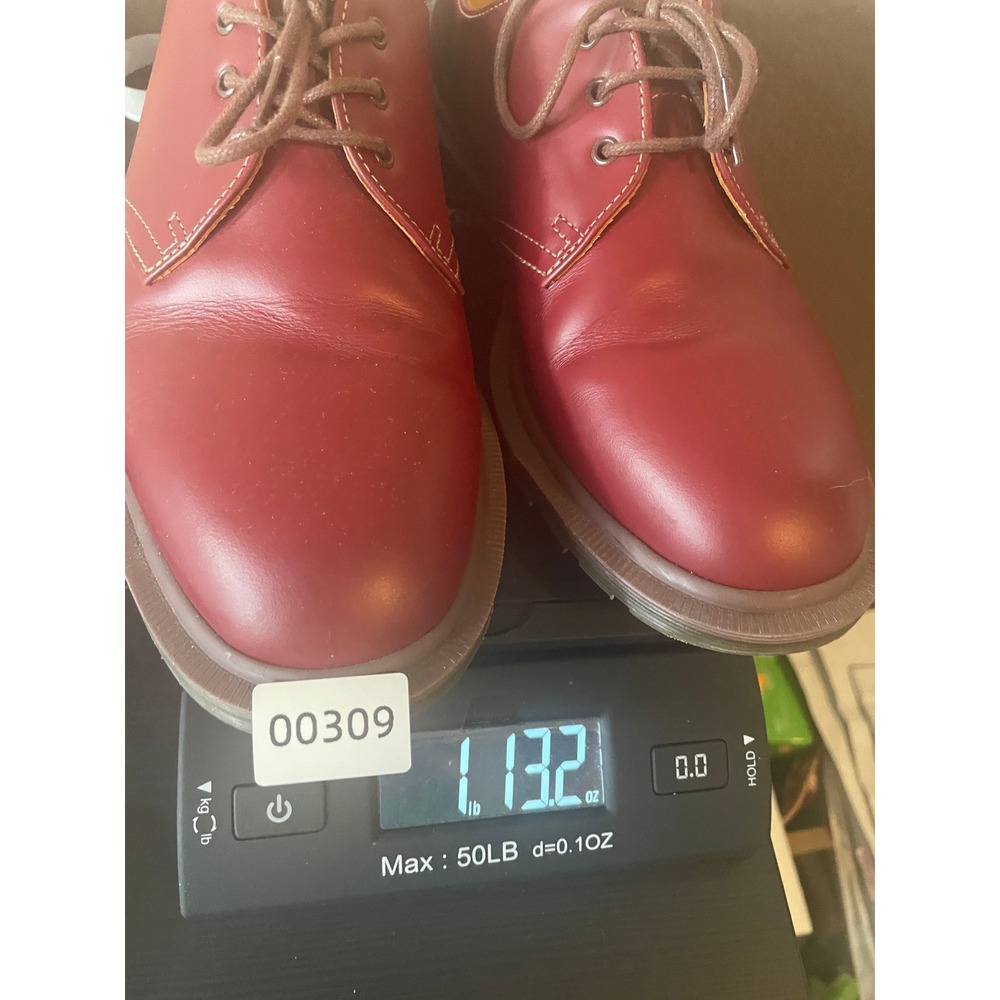Dr. Martens Unisex Red Leather 1461 Made in England Oxford UK 6 Indie Academia - Picture 8 of 8